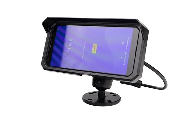 MDT665 rugged handheld with detachable back clip for flexible mounting options.