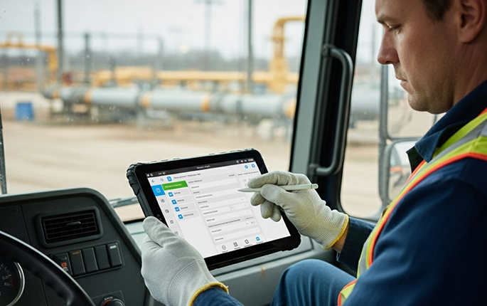 Delivery driver tablet for route navigation and proof of delivery