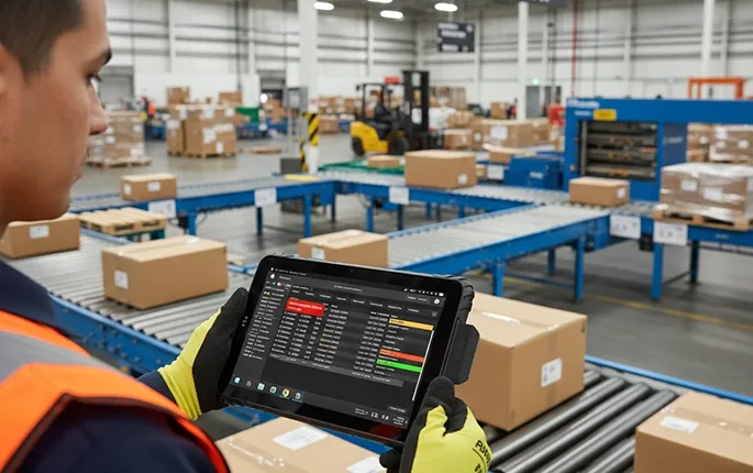 RFID enabled tablet for warehouse asset tracking