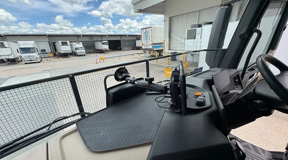 Fleet operator selecting in-vehicle tablet for vehicle-mounted deployment in commercial truck