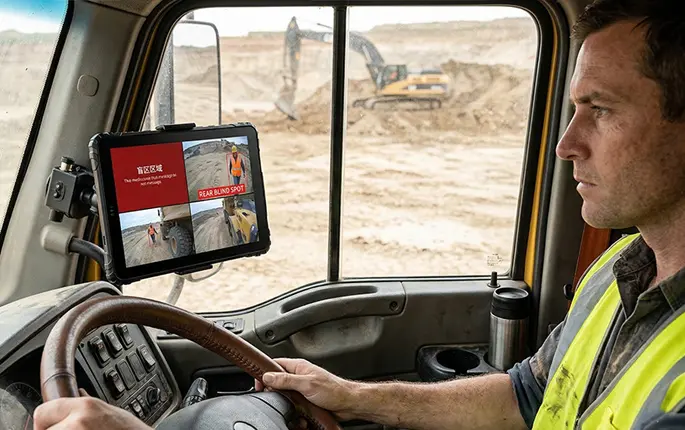Industrial tablet for mining operations - heavy equipment monitoring and safety compliance in mining industry